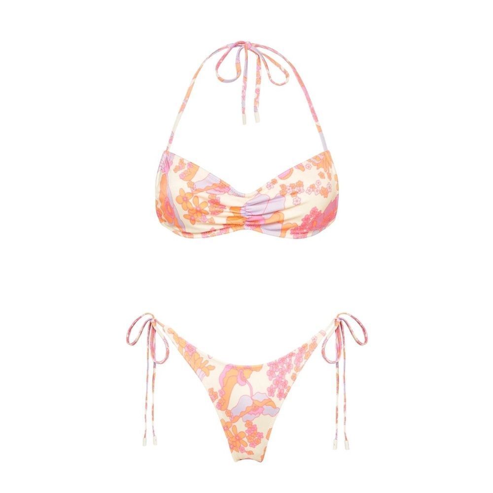 TRIANGL GRETA - SHERBET FLORAL SET + BAG NWT